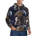 thumbnail image 2 of Xecao Astronaut Pattern Men's Adult Pullover Hoodie,Hooded Sweatshirt-X-Large, 2 of 7