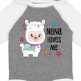 thumbnail image 4 of Inktastic Nana Loves Me- Cute and Happy Llama Boys or Girls Long Sleeve Baby Bodysuit, 4 of 5