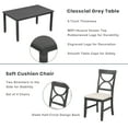 thumbnail image 5 of BTMWAY Dining Room Table Set for 6, New Upgraded Solid Wood Dining Table Set with Upholstered Bench and 4 Dining Chairs, Farmhouse Style Wooden Kitchen Table and Chairs, Rectangular Dinette Set, Gray, 5 of 12