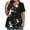 Black-i, variant on Sexlip Womens Short Sleeve V Neck Blouse Large Floral Print Design Breathable Fabric Relaxed Silhouette for Brunch Outings Black XXXL