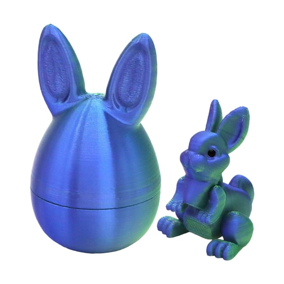 Easter Egg Set, Bunny Eggs with Bunnies Inside Easter Basket Stuffers,3D Printed Animals Gift for Home Desk Decor Fun Easter Surprise