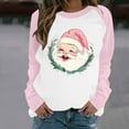 thumbnail image 2 of Lorytime Crewneck Sweatshirts Women Christmas Santa Claus Print Shirt Long Sleeve Pullover Loose Tops for Holiday, 2 of 3