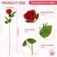 thumbnail image 2 of 50 Pcs Artificial Rose Flower Realistic Silk Roses with Stem Bouquet of Flowers Plastic Flowers Real Looking Fake Roses for Home Wedding Centerpieces Party Decorations (White), 2 of 6