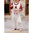 thumbnail image 2 of Raruxxin Matching Family Christmas Pajamas Set Letter  Gnome Hat Print Holiday PJs Xmas Sleepwear Loungewear for Mom/Dad/Kids/Baby, 2 of 5