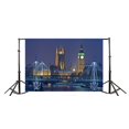 thumbnail image 2 of EREHome Polyester Fabric Night Scene Backdrop 7x5ft Photography Background City Building Bridge Street Lamps River Photo Video Studio Props Children Baby, 2 of 3