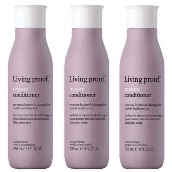 Living Proof Restore Conditioner, 8 oz (Pack of 3)
