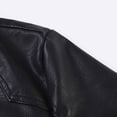 thumbnail image 7 of WRFWUL Mens Faux Leather Moto Jacket Lightweight Zip Up Slim Fit Motorcycle Biker Coat Big and Tall Casual Outerwear, 7 of 7