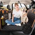 thumbnail image 1 of Chioratree Rallonge de Siège Arrière pour Chiens - Fond Rigide, Housse Imperméable pour Siège Auto pour Chien pour Siège Arrière Supporte 450 Lb - Détachable, Anti-Rayures et Anti-S, 1 of 9