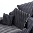 thumbnail image 6 of Leumius Oversized Chaise Lounge Chair Indoor, Cozy Boneless Sleeper Sofa Bed with Wide Armrest & Throw Pillows for Living Room,Bedroom,No Assembly Required,Gray(Plush), 6 of 6