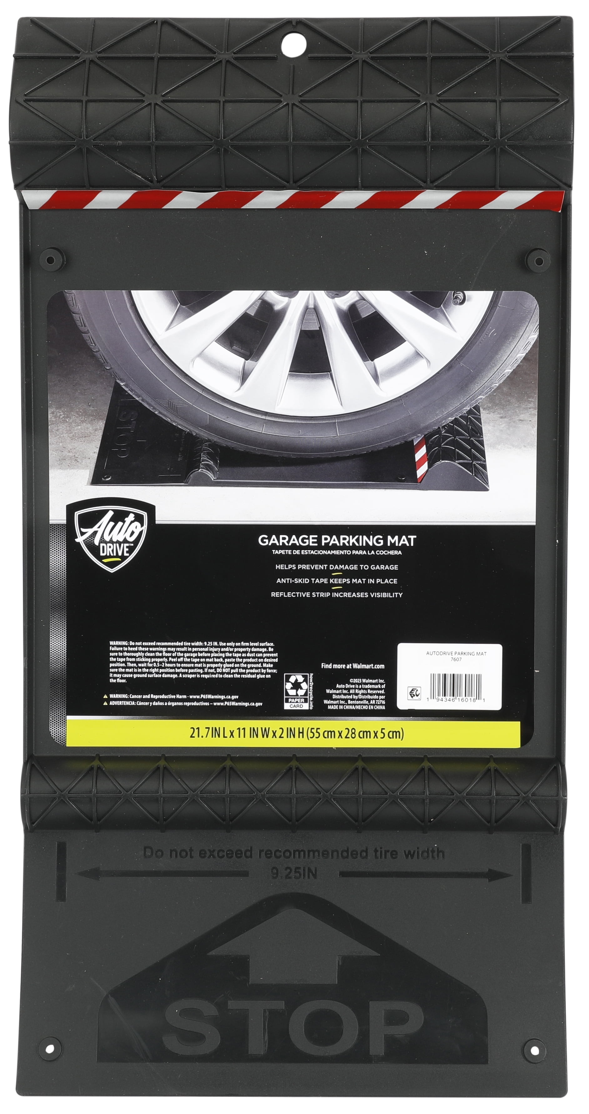 Universal Auto Drive Parking Mat, Black, Durable TPR Material