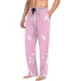 thumbnail image 5 of Elegant Plants Pink Ghost Pajama Pants, Men's Lounge Pants Light with Drawstring and Pockets, Christmas New Year Birthday Father's Day Gifts, Small, 5 of 7