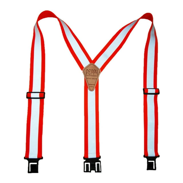 Perry Suspenders Elastic Hook End Reflective Suspenders (Men's Big & Tall)