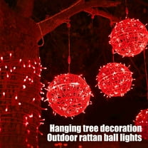 Eespoir Christmas String Lights Outdoors, Solar Powered Hanging Tree Light, Watertight Garden Decor Ball Light, for Home, Party, Christmas, Porch Patio,Wedding, Garden,Tree Decor