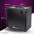 thumbnail image 4 of DRAGONSCALE Étui de Rangement en Métal pour Disques Vinyles 12 Pouces – Contient 50+ Singles, Coffre en Aluminium Durable, Compact et Protecteur, Noir, 4 of 5