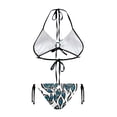 thumbnail image 2 of Uourmeti Peacock Feather Print Halter Tie Back Bikini Set - Sexy Two-Piece Triangle Swimsuit, Quick Dry & Stretch for Beach Vacation Pool Party, 2 of 9