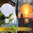thumbnail image 2 of Ceevoo Solar Lights Outdoor Waterproof, 2 Pack Solar Hanging Lantern with Flickering Flame, Hot Air Balloon Nylon Solar Lantern for Outdoor Garden Party Decoration (Warm White), 2 of 7