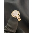 thumbnail image 3 of Pave 1.80 Carats Round Brilliant Cut Halo Diamonds Anniversary Ring In Fine 14K Yellow Gold, 3 of 13