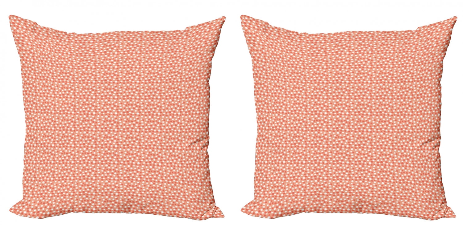Retro Throw Pillow Cushion Cover Pack of 2, Polka Dots Inspired