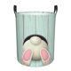 thumbnail image 1 of Fotbe White Bunny Bottom And Easter Eggs Cesto de Ropa con Asas, Cesto Impermeable de Gran Capacidad, Bolsa de Lavado para Dormitorio, Cesto de Ropa con Ruedas y Asas-Medium, 1 of 6
