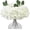 With Eucalyptus, variant on White Hydrangea Artificial Flowers, Faux Hydrangea Flowers with Stems, Full Heads Silk Fake Hydrangea Flowers for Wedding Bouquet Home Party Decor Centerpieces Floral Arrangements