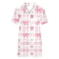 thumbnail image 5 of Byworldtasic Valentine's Womens Button Down Pajamas Set Short Sleeve Sleepwear Soft Pj Lounge Sets, 5 of 5