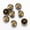 Antique Bronze, variant on 20X Alloy Shank Buttons 1-Hole Half Round Platinum Sport Woolen Coats Buttons-Light Gold