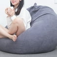thumbnail image 3 of jiaroswwei Solid Color Cloth Lazy Lounger Bean Bag Sack Chair Sofa Dust Cover Decoration, 3 of 6