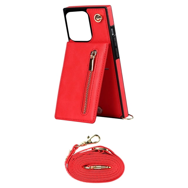 Sentmoon Wal-mart Deals Crossbody Wallet Case-Credit Card Suitable for zipper mobile case Messenger phone leather case card case Deals of the Day Clearance Prime