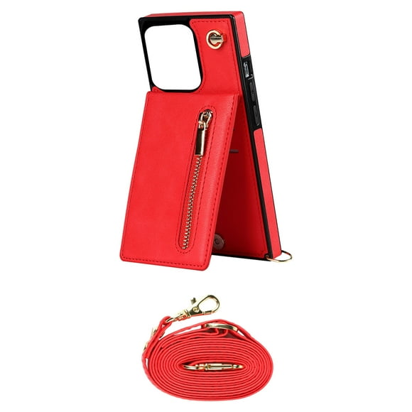 onlyliua Promoción de Temporada Estuche Tipo Cartera Tipo Bandolera para Tarjetas de Crédito, Apto para Fundas de Móvil con Cremallera, Funda de Piel Tipo Mensajero para Teléfono, Funda para Tarjetas