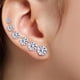 thumbnail image 5 of Pendiente de circonita de seis garras, redondo, de acero inoxidable, serie de orejas de seis garras, pendiente de hueso para oreja, pendiente de uña, joyería para oreja, 5 of 6