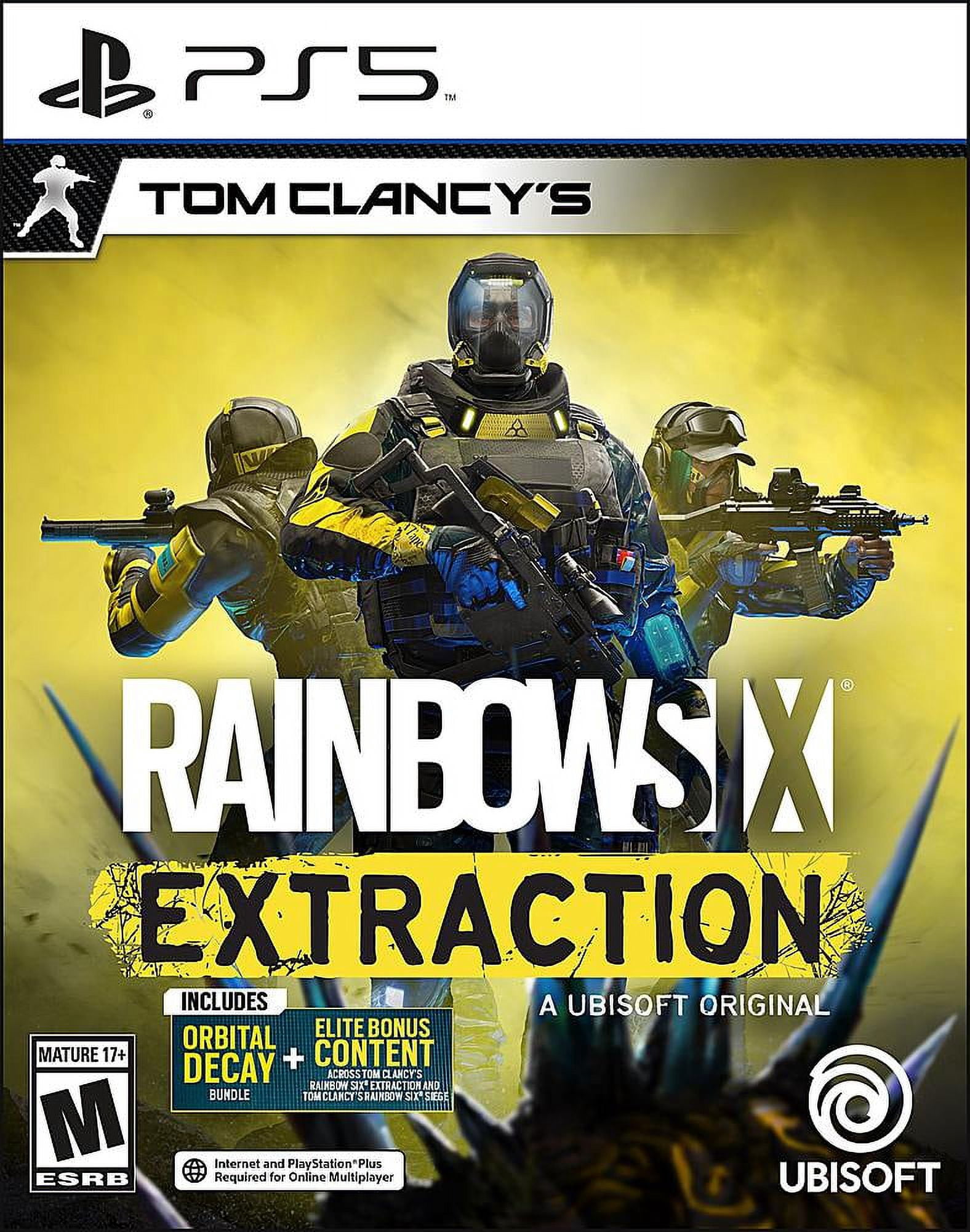 PlayStation 5 Slim Disc Edition Bundle with Rainbow 6 Extraction and Mytrix 8K HDMI2.1 Cable - PS5, White