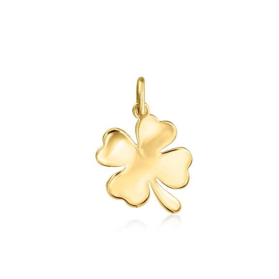 Pure Collection by Ross-Simons Italian 14kt Yellow Gold 4-Leaf Clover Charm, Women's, Adult