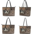 thumbnail image 3 of LedBack Womens Tote Bag Handbag and Wallet Set Sunflower Printed Top Handle Shoulder Purse Handbags with Matching Wallet Clutch, 2 PCS, Brown, 3 of 4