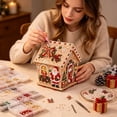 thumbnail image 6 of Clearance DIY Diamond Pearl Painting Wooden House, Christmas Pearl Diamond Art Kit for Adults, Christmas Ornament, Christmas Decoration for Tree Wall Home, Christmas Gift for Kiddo Adult (L), 6 of 9
