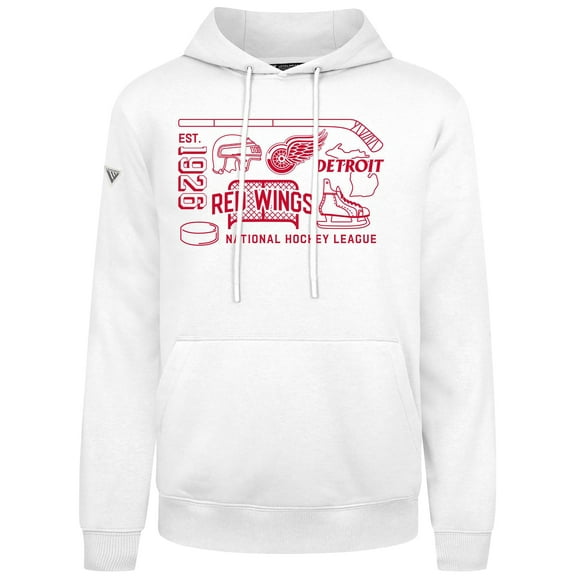 Men's Levelwear  White Detroit Red Wings Podium Campaign Pullover Hoodie