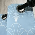 thumbnail image 3 of Ambesonne Art Deco Grommet Curtain, Pale Blue Vintage Shells, 50"x72", Pale Blue and White, 3 of 5