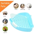 thumbnail image 4 of Arena para conejos, inodoro para mascotas, orinal, entrenador, bandeja esquinera, caja de cama para animales pequeños, conejillo de indias, hurón, hámster, conejo enano (azul), 4 of 5