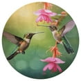 thumbnail image 3 of Flower Hummingbird Soft Bedroom Round Area Rug, Washable Cute Nursery Circle Throw Mat, Non-Slip Contemporary Small Low Pile Floor Carpet for Dorm Bedside, 3 of 6