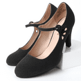 thumbnail image 5 of J. Adams Pixie Mary Jane Pumps - Retro Vintage High Heels - Comfortable Oxford Dress Shoes for Women with Ankle Strap, 5 of 6