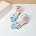 thumbnail image 2 of Kids Bow & Pearl Heeled Sandals, Girls' Summer Open-Toe Shoes, Wedding Party Dance Sandals for Toddler Girls, 2 of 8