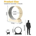 thumbnail image 4 of Ktaxon Cat Exercise Wheel 31in w/Green Mat & Free Teaser Wand, Safe PP Treadmill for Cats, White, 4 of 9