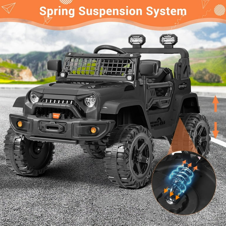 FUNTOK Kids 12V Electric Ride on Toy Car, Remote Control