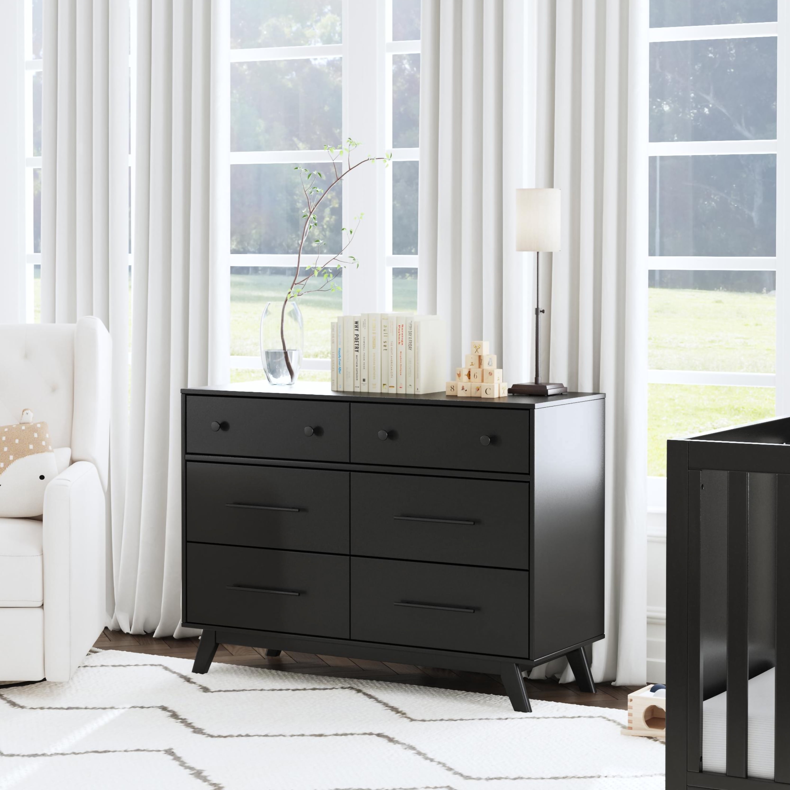 DaVinci Otto 6 Drawer Dresser in Ebony