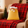 thumbnail image 2 of CYBIBO Christmas Gift Bags, Velvet Gift Storage Bags for Holiday Decorations, Bulk Large Gift Bags with Cute Fluffy Ball Drawstring, Yellow, 2 of 7