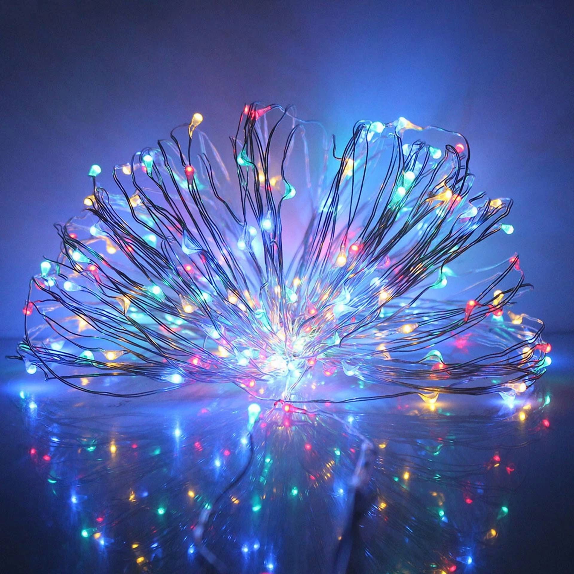 PURELY- Solar Led Powered Fairy String Rope Strip Lights Waterproof Outdoor Garden Patio