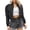 Black 64, variant on Karymi Going Out Tops for Women Solid Stand Collar Cropped Puffer Jacket, Zip & Snap Button Closure Long Sleeve Quilted Warm Short Winter Bomber Coat
