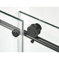 thumbnail image 5 of Madam Series 56-60"W x 76"H Sliding Frameless Shower Door in Matte Black with Tsunami Guard Tempered Glass, 5 of 5