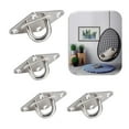thumbnail image 1 of LAFGUR 4 Pack 304 Stainless Steel Eye Plate Rust Resistant Eye Plate Hook For Fix Ropes Steel Wires,304 Stainless Steel Eye Plate Hook,Heavy Duty Pad Eye Plate, 1 of 8
