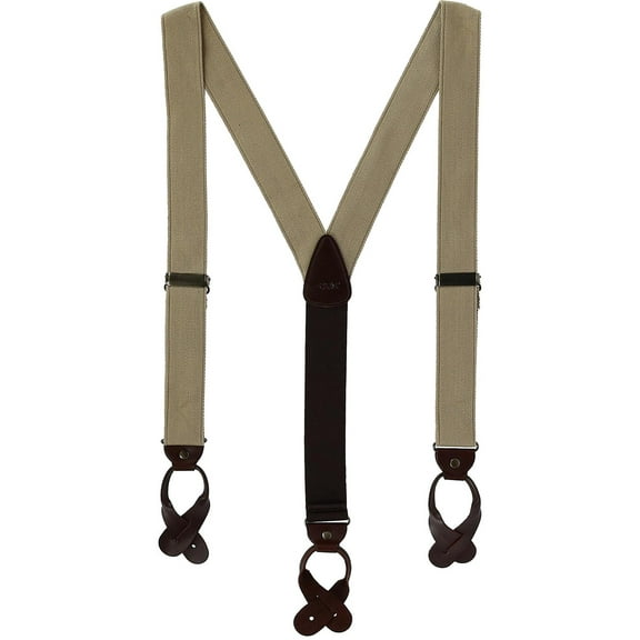 CTM  Canvas Button-End Old West Suspenders (Tall Available) (Men)