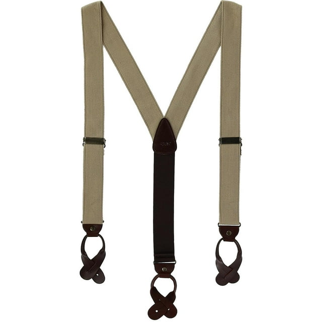 CTM® Canvas Button-End Old West Suspenders (Tall Available) (Men's)